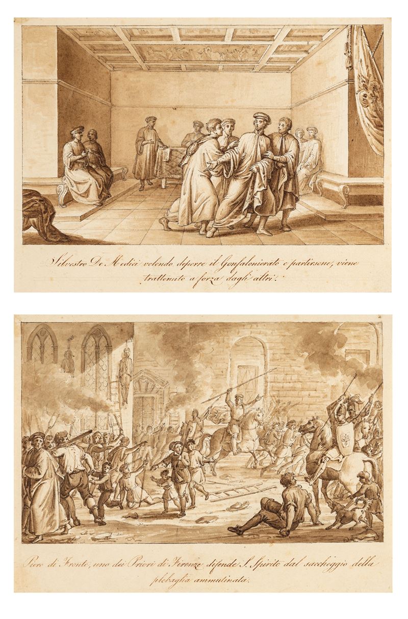 Scuola Neoclassica Fiorentina - Silvestro De Medici Volendo Deporre il Gonfalonierato e Partirsen...