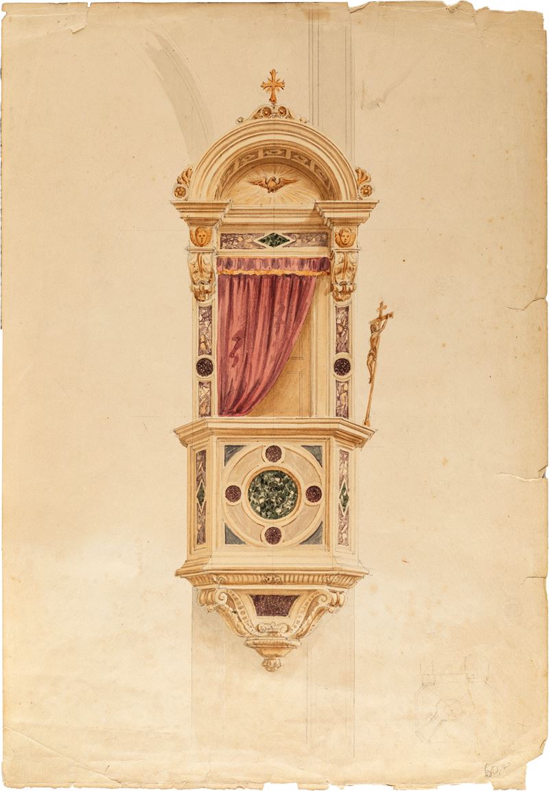 Scuola Italiana del XIX Secolo - Studio Architettonico