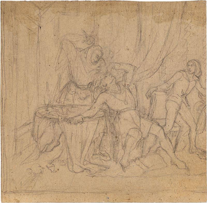 Scuola Neoclassica Italiana - Studio per scena storica