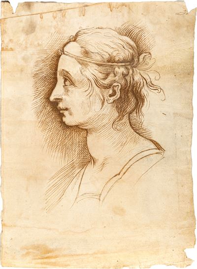 Scuola romana della fine del XVI secolo, Ritratto di profilo