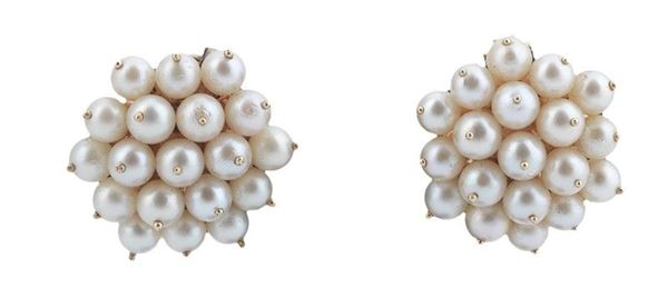 ORECCHINI CON PAVE&#39; DI PERLE