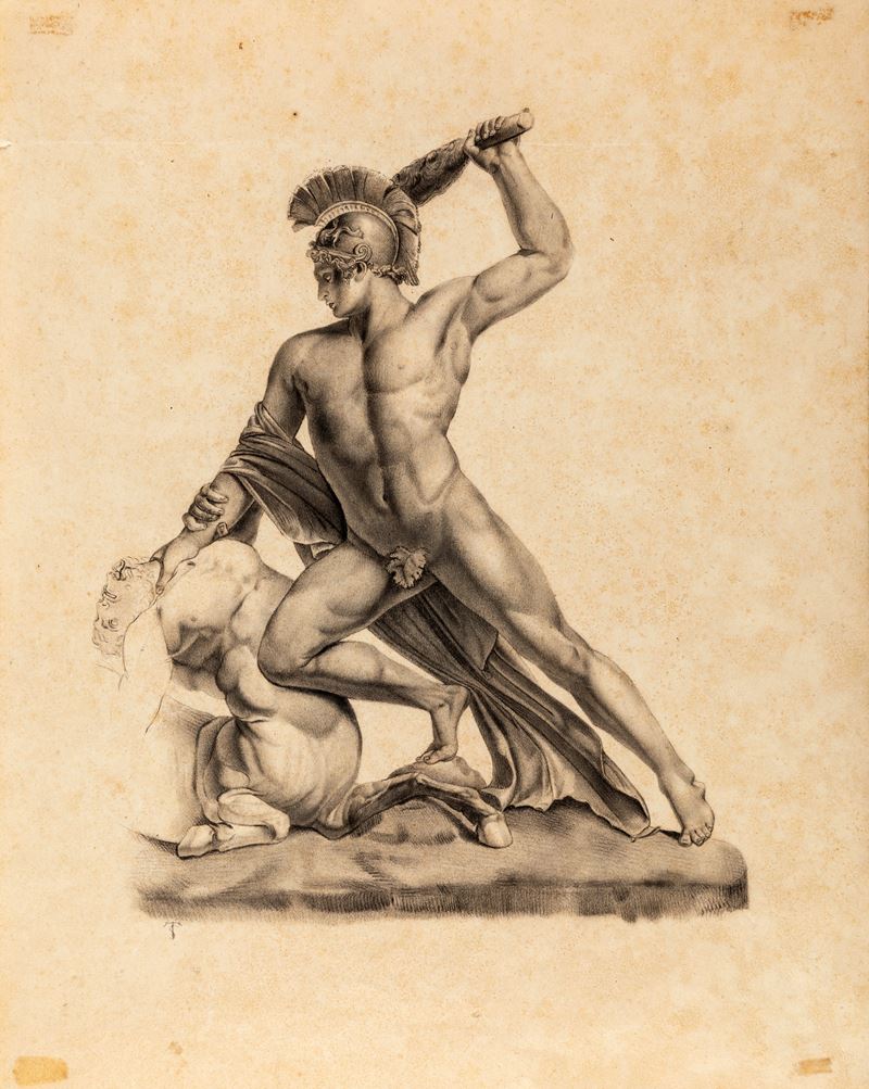 Scuola Italiana del XIX Secolo - Studio dal Teseo e il centauro