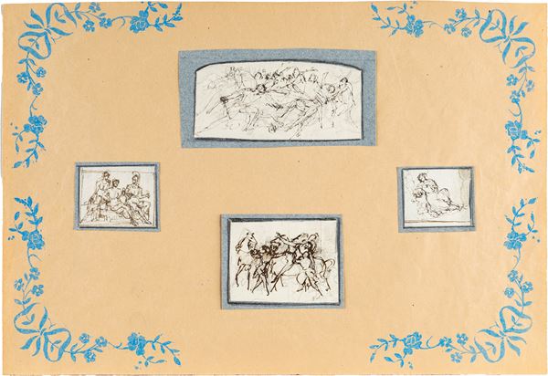 Scuola neoclassica italiana - Studi di scene mitologiche