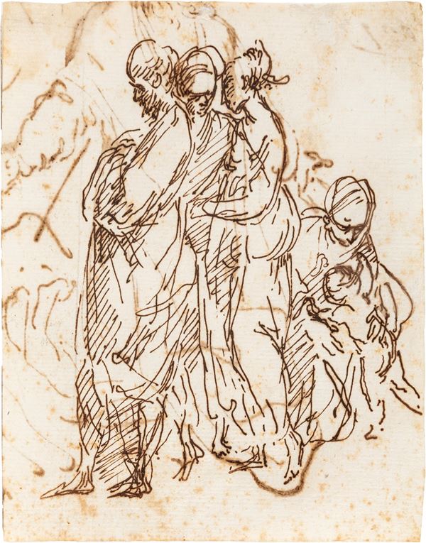 Giovanni Antonio Burrini - Studio di personaggi