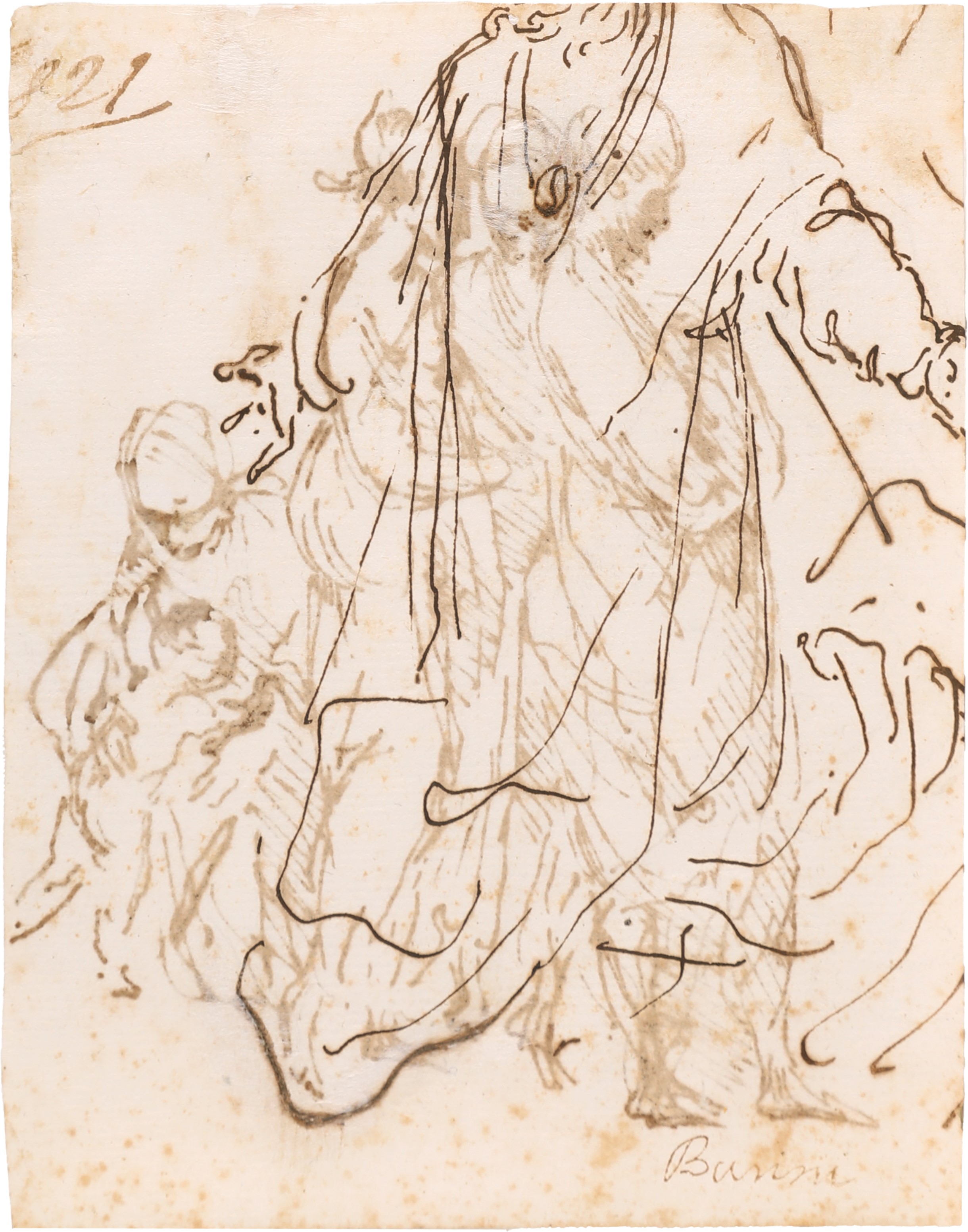 Giovanni Antonio Burrini - Studio di personaggi