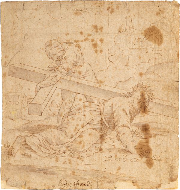 Simone Cantarini - Studio per Pietà
