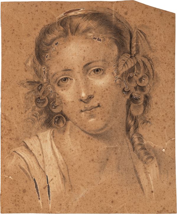 Scuola Italiana del XIX secolo - Studio Testa femminile