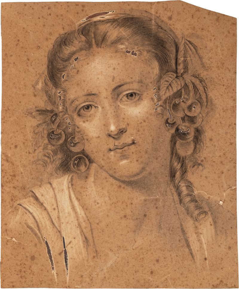 Scuola Italiana del XIX Secolo - Studio di testa femminile