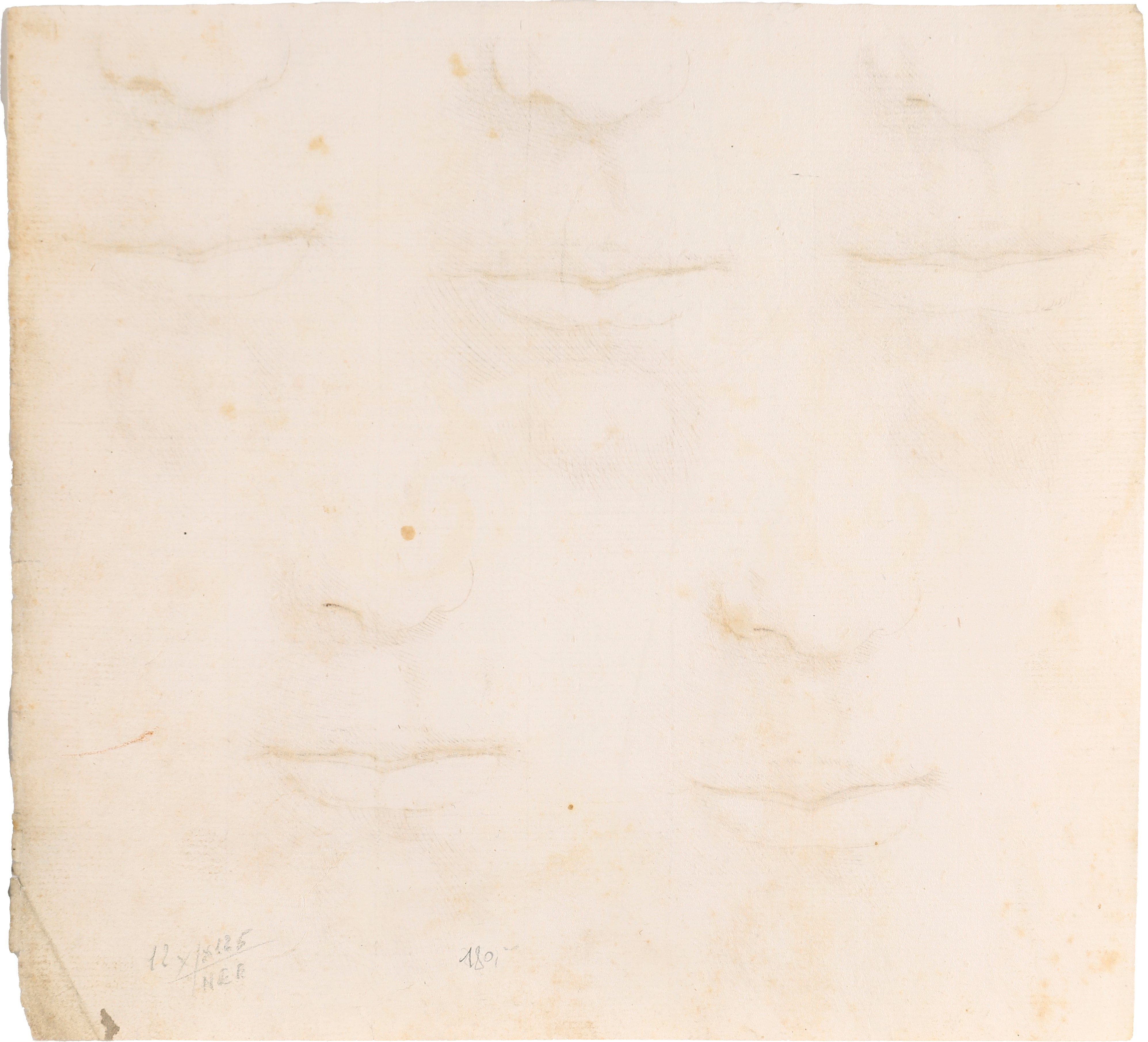 Scuola Romana del XVIII Secolo - Studi di bocche e di nasi