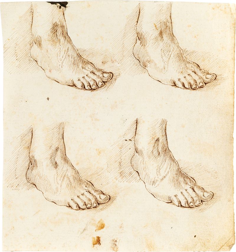 Scuola Romana del XVIII Secolo - Studi di piedi