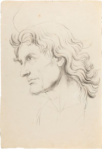 Scuola italiana (prima metà del XIX secolo), Studio di testa di apostolo