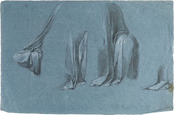 Scuola Italiana del XIX secolo - Studio di drappeggi