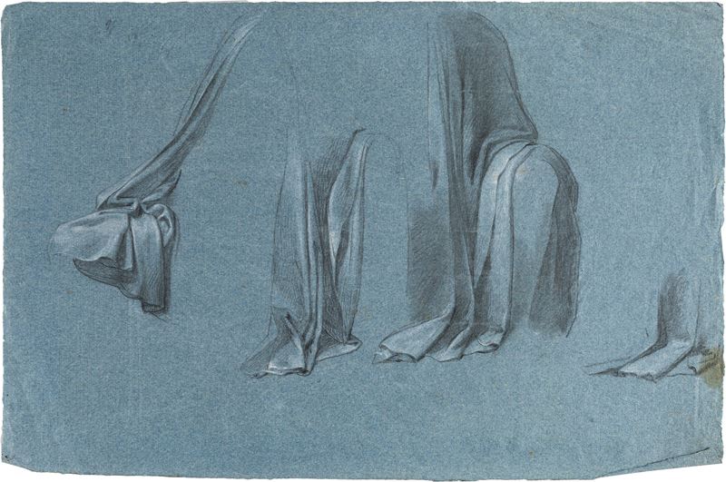 Scuola Italiana del XIX Secolo - Studio di drappeggi