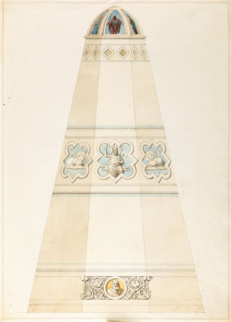 Scuola Italiana del XX Secolo - Studio di Porzione Architettonica
