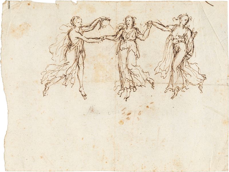 Scuola Fiorentina del XVII Secolo - Studio delle Tre Grazie