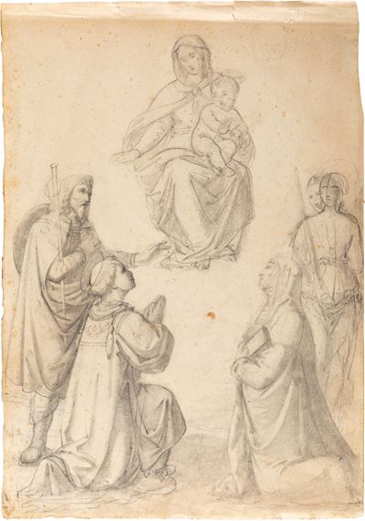 Studio per adorazione della Vergine
