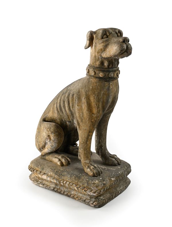 Cane da guardia in terracotta  - Asta Asta a Tempo - Antiquariato: Mobili, Arredi, Stampe e Porcellane - Casa d'Aste Arcadia