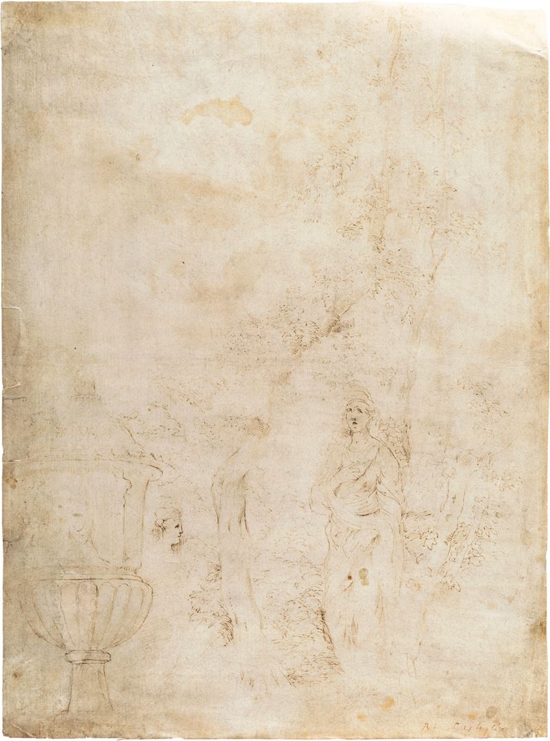 Stefano della Bella - Il giardino di Villa Medici