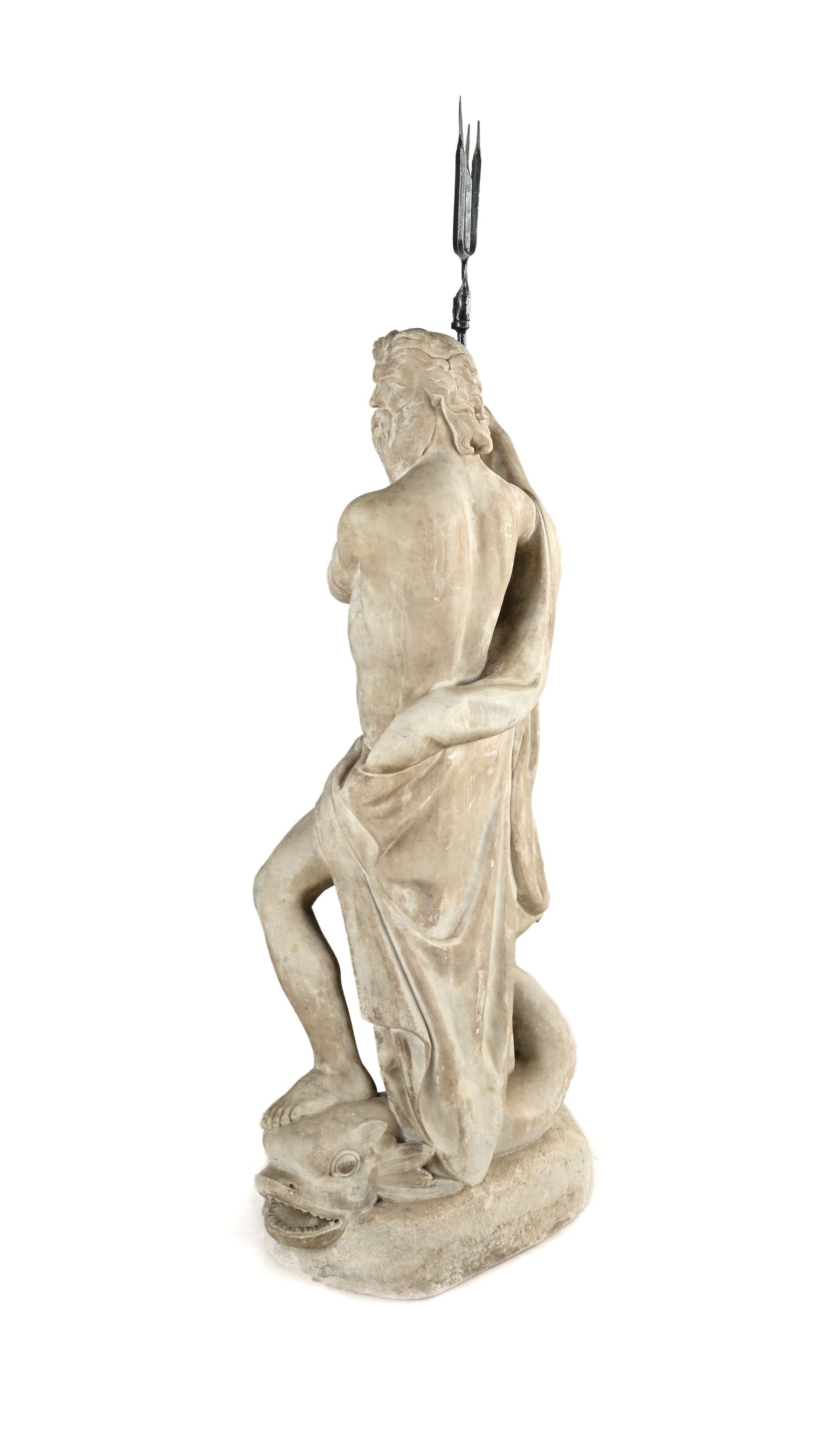 Scultura in marmo raffigurante il dio Nettuno, XIX secolo