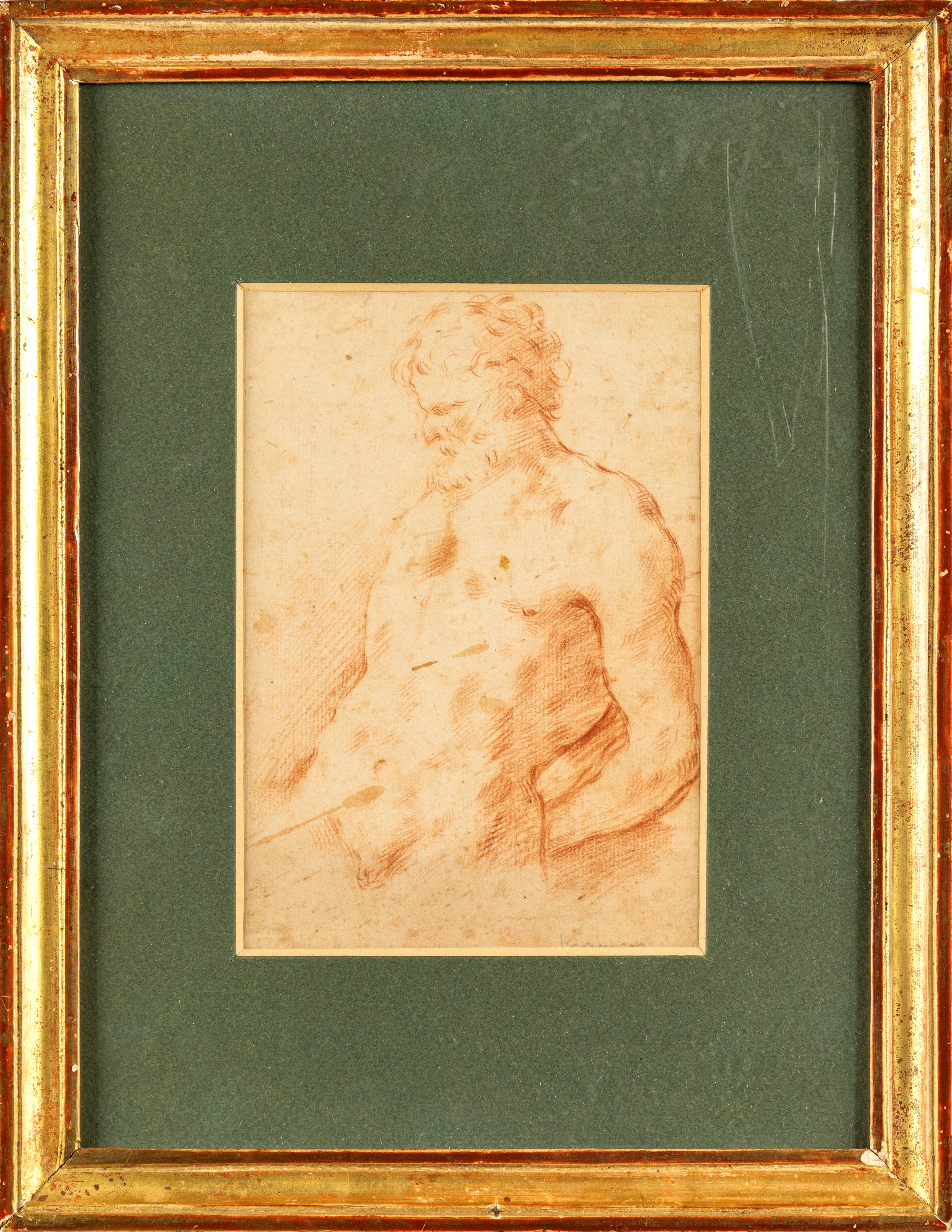 Scuola Emiliana del XVII Secolo - Studio di busto virile