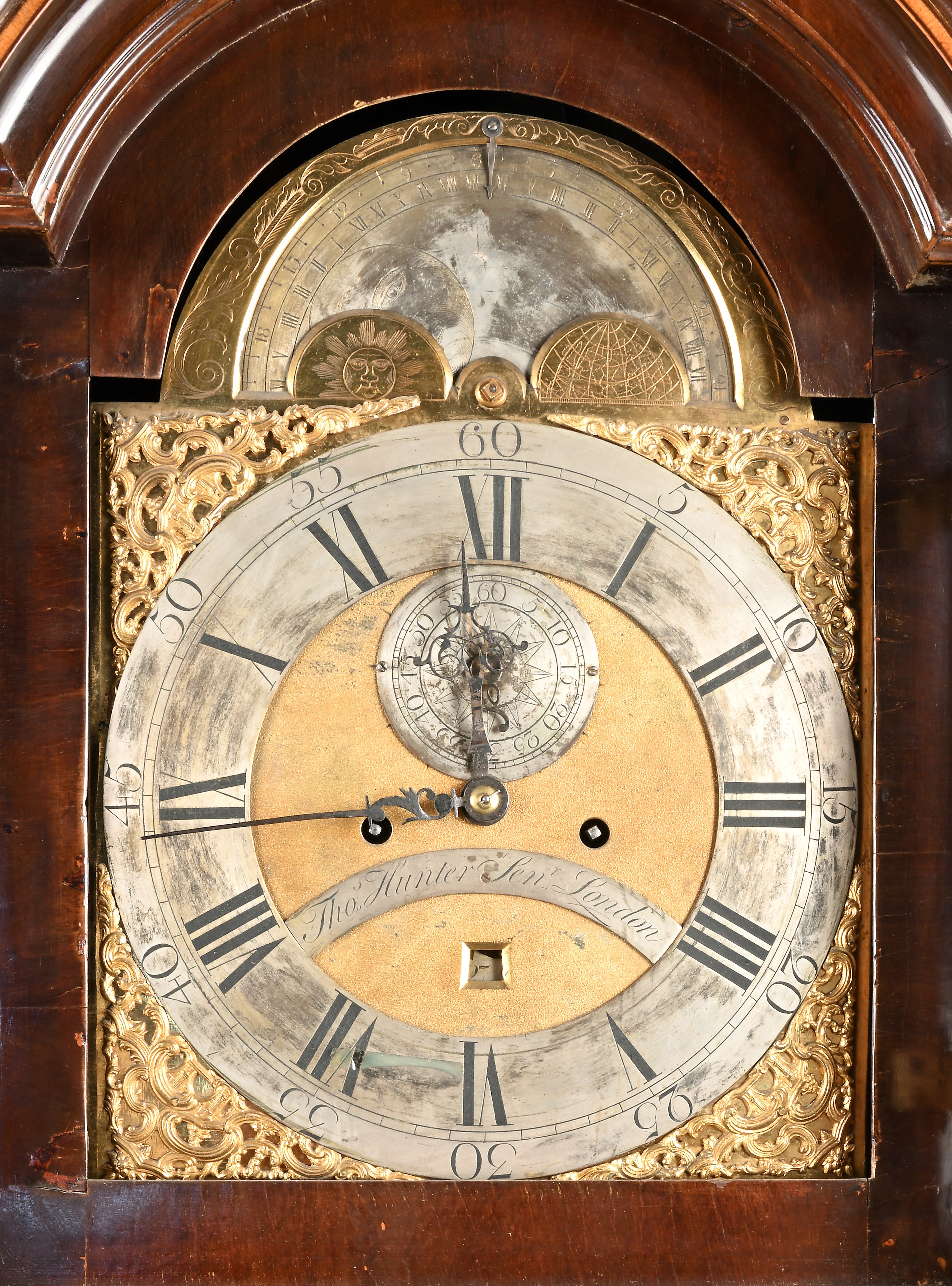 Thomas Hunter Senior, Orologio a torre in legno intarsiato, Londra, XVIII secolo