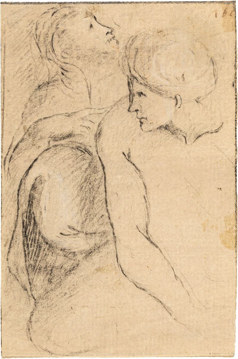Scuola Emiliana del XVII Secolo - Studio di due figure