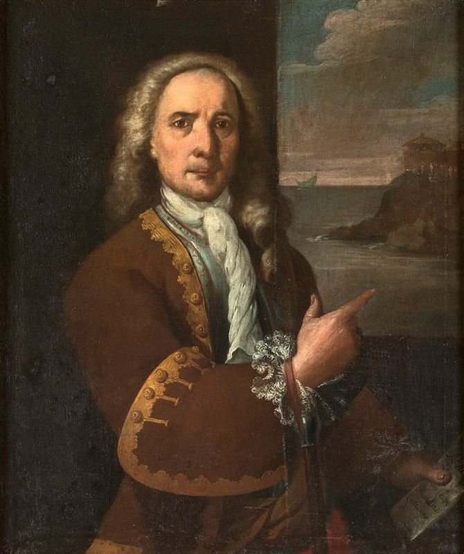 Pittore del XVIII Secolo - Ritratto di Gentiluomo