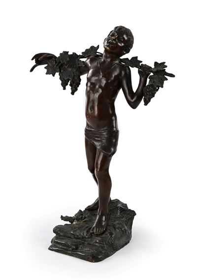 Giovane vendemmiatore/Allegoria dell’autunno, bronzo brunito e patinato