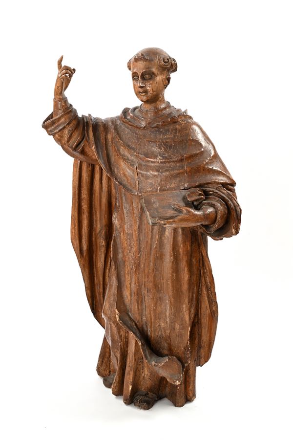Scultura lignea raffigurante San Domenico di Guzman, XVII secolo