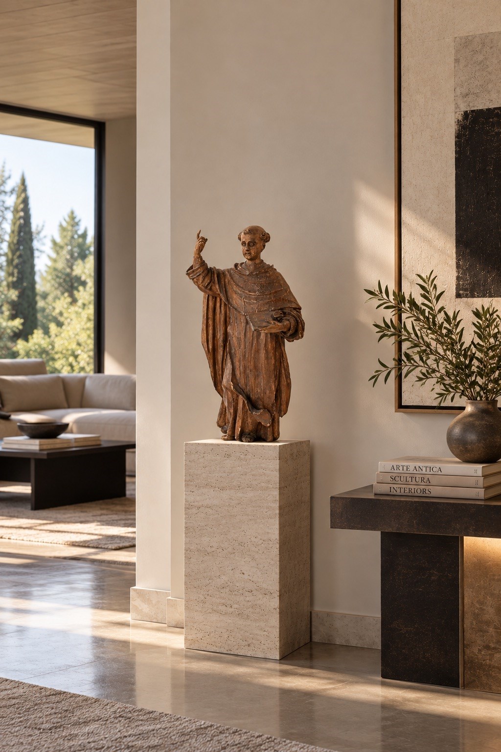 Scultura lignea raffigurante San Domenico di Guzmán, XVII secolo