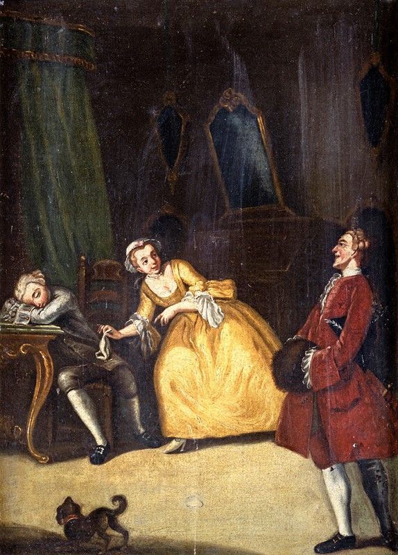 Scuola Veneta del XVIII Secolo - Scena D'interno