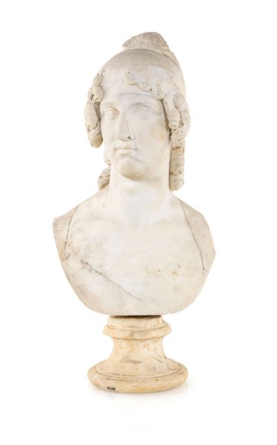 Testa di Ganimede, marmo bianco, 1830
