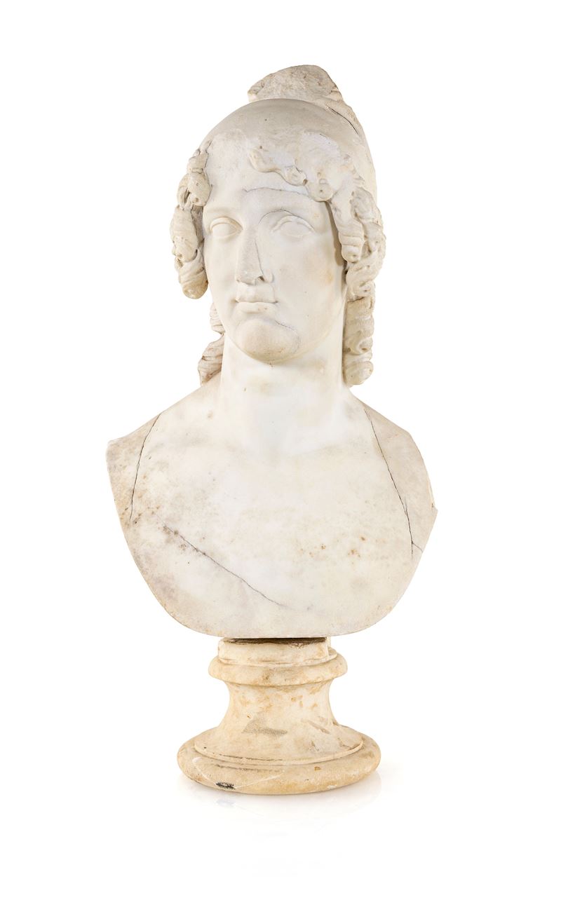 William Theed il Giovane - Testa di Ganimede, marmo bianco, 1830