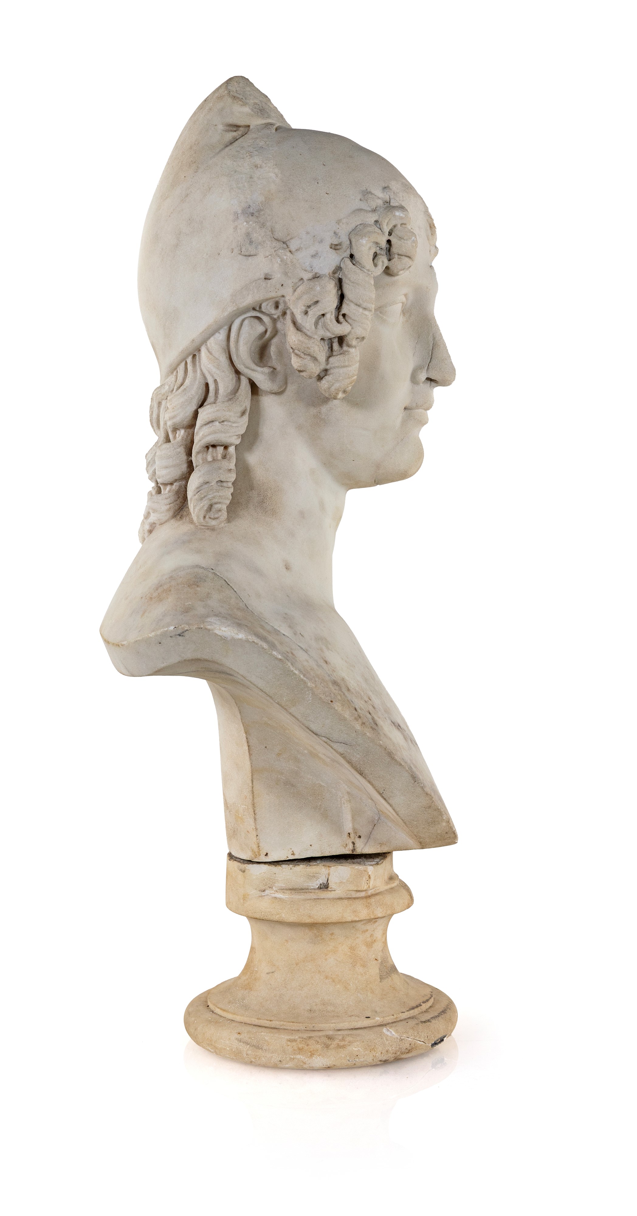 William Theed il Giovane - Testa di Ganimede, marmo bianco, 1830