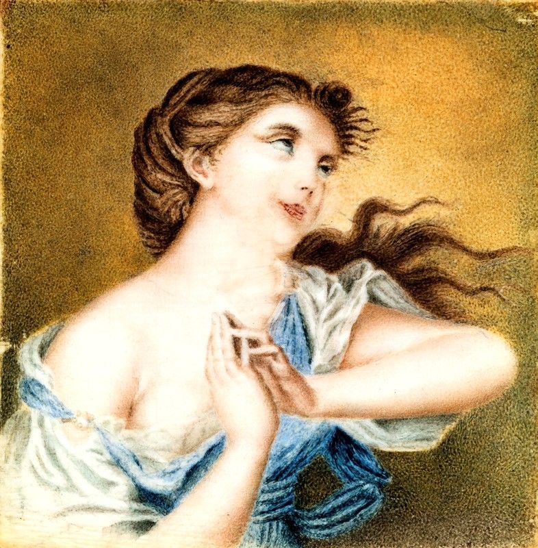Scuola Francese Fine XVIII/inizio XIX Secolo - Figura Femminile