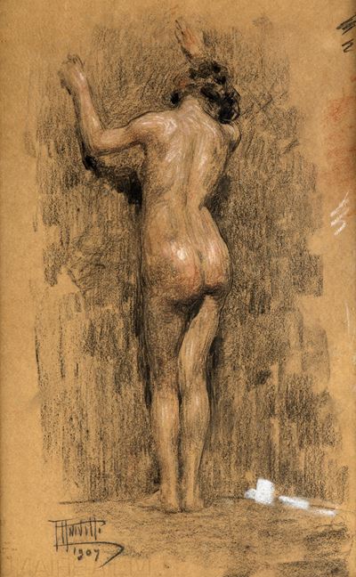 Nudo femminile di spalle