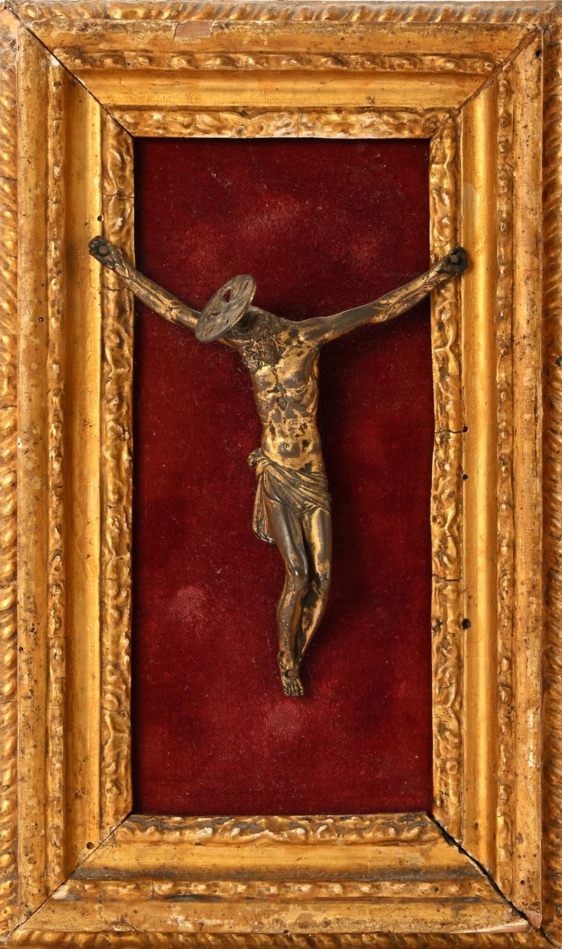 Cristo crocifisso, bronzo dorato, XVII secolo