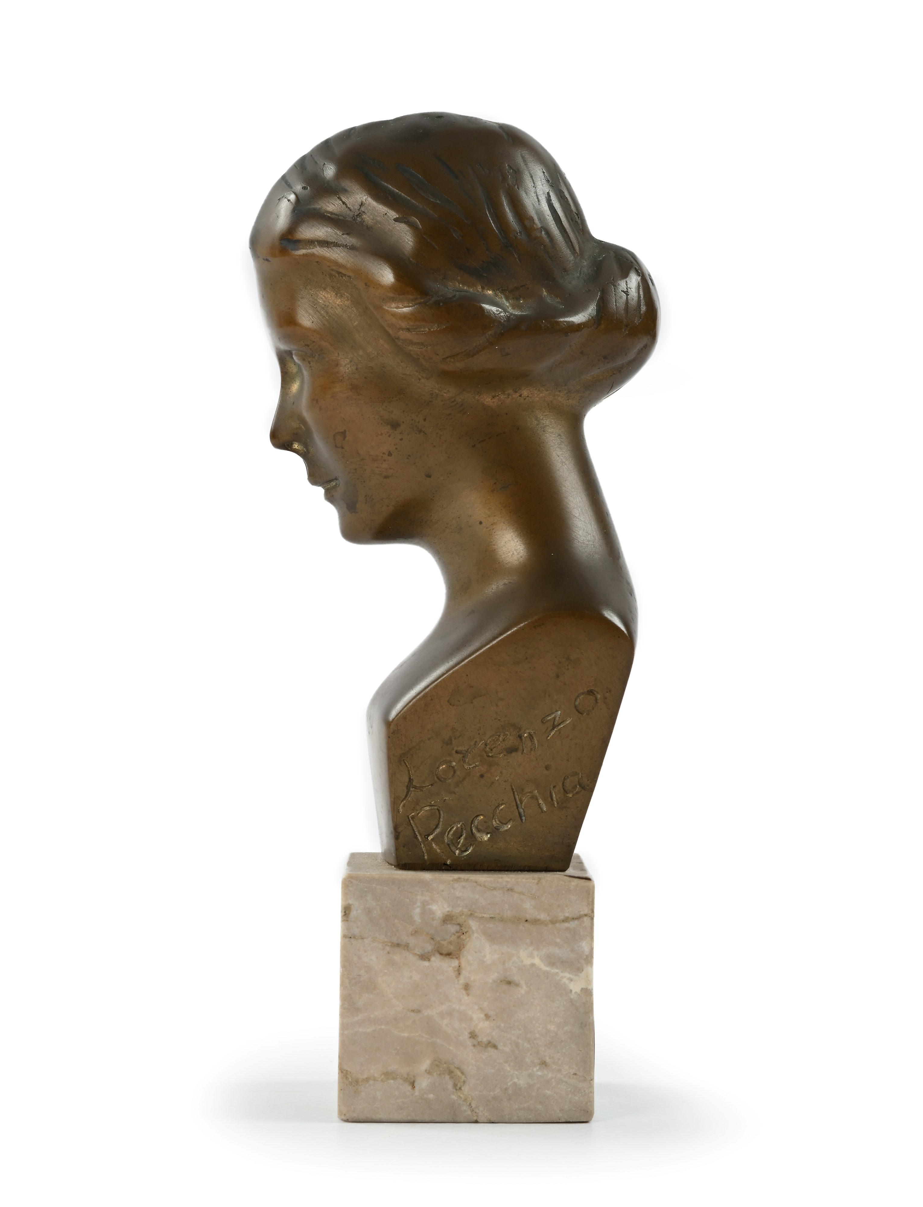 Lorenzo Recchia - Testa femminile in bronzo