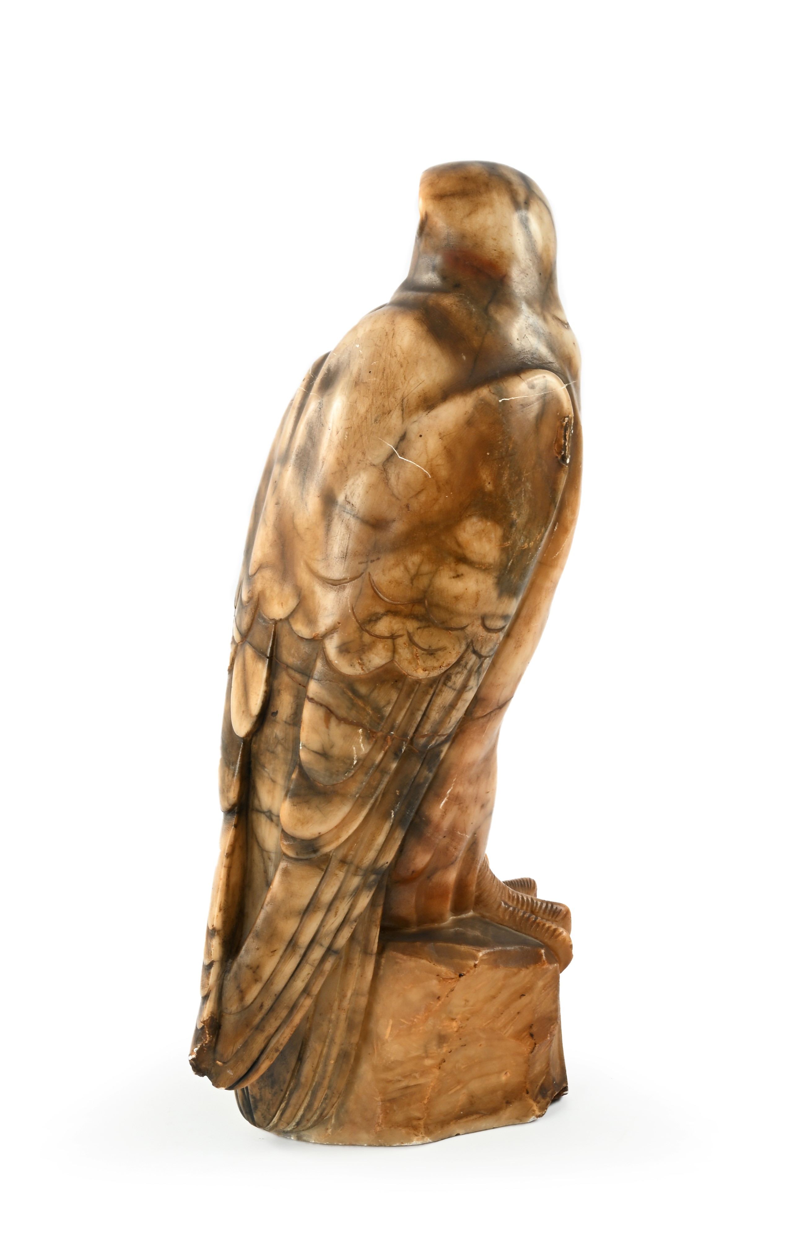 Aquila in alabastro, scultura decorativa, XX secolo