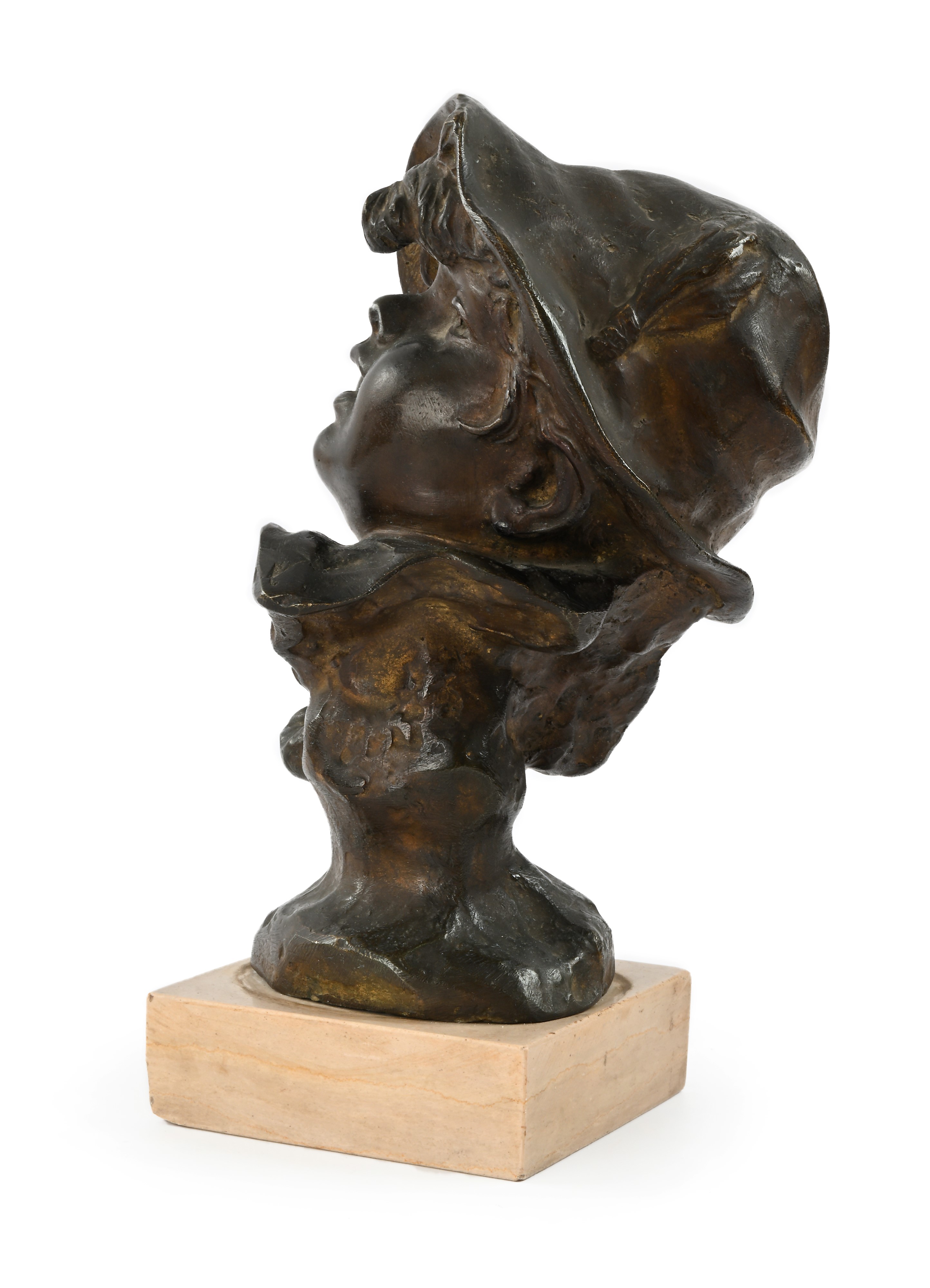 Fonderia Napoletana del XX Secolo - Testa di giovane scugnizzo con cappello