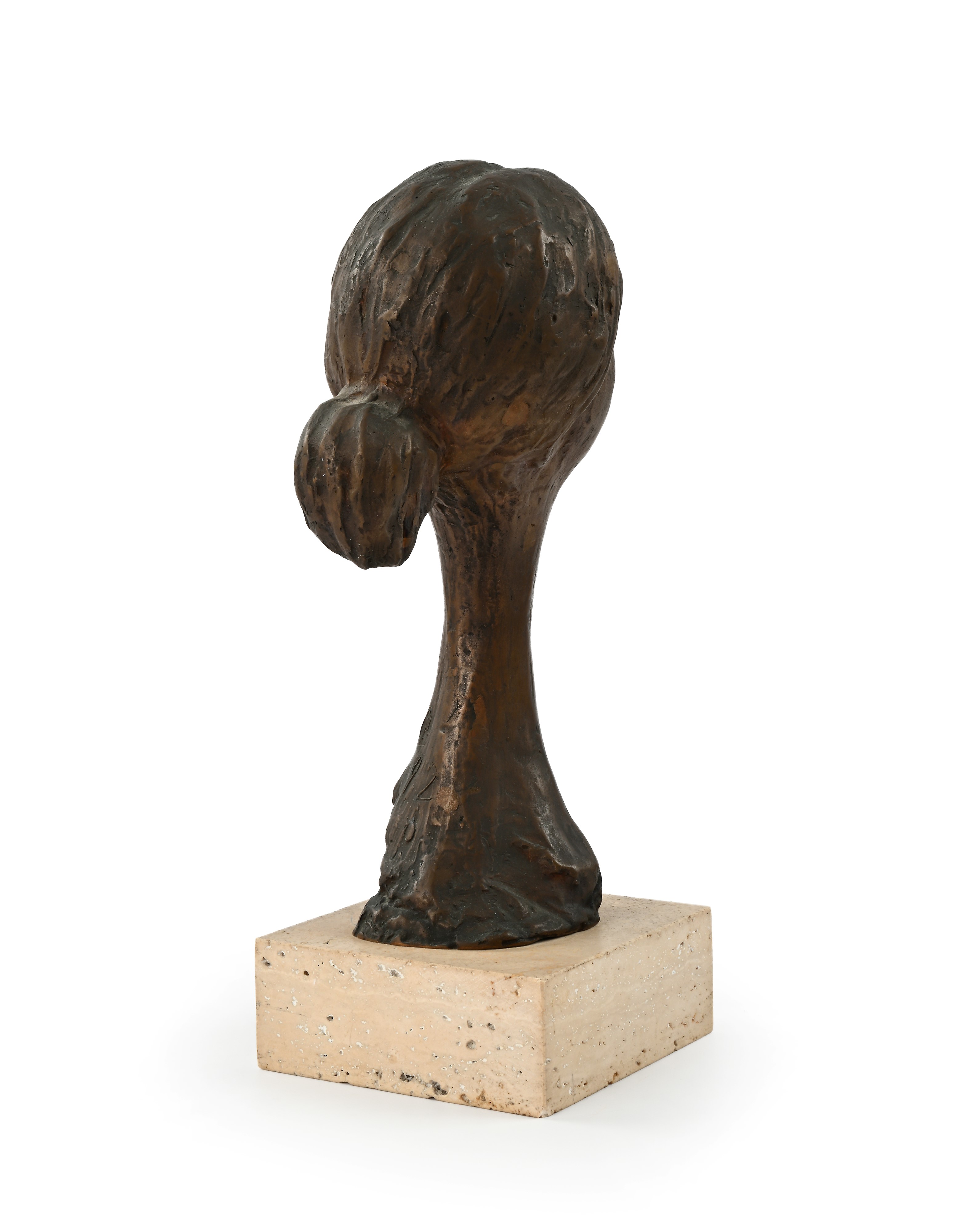 Bronzo patinato, Testa femminile con lungo collo