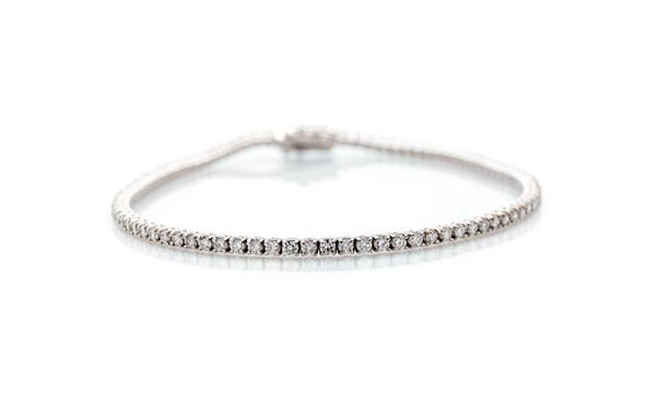 Bracciale tennis in oro e brillanti