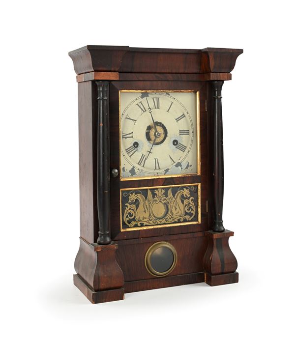 Pendola ad edicola in legno, Seth Thomas Thomaston Connecticut, prima metà del XIX secolo 