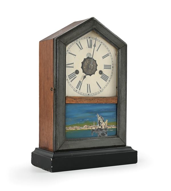 Creemore Clock, New Haven Clock Company, Connecticut, Stati Uniti, seconda metà del XIX secolo  - Asta Asta a Tempo - Antiquariato: Mobili, Arredi, Stampe e Porcellane - Casa d'Aste Arcadia