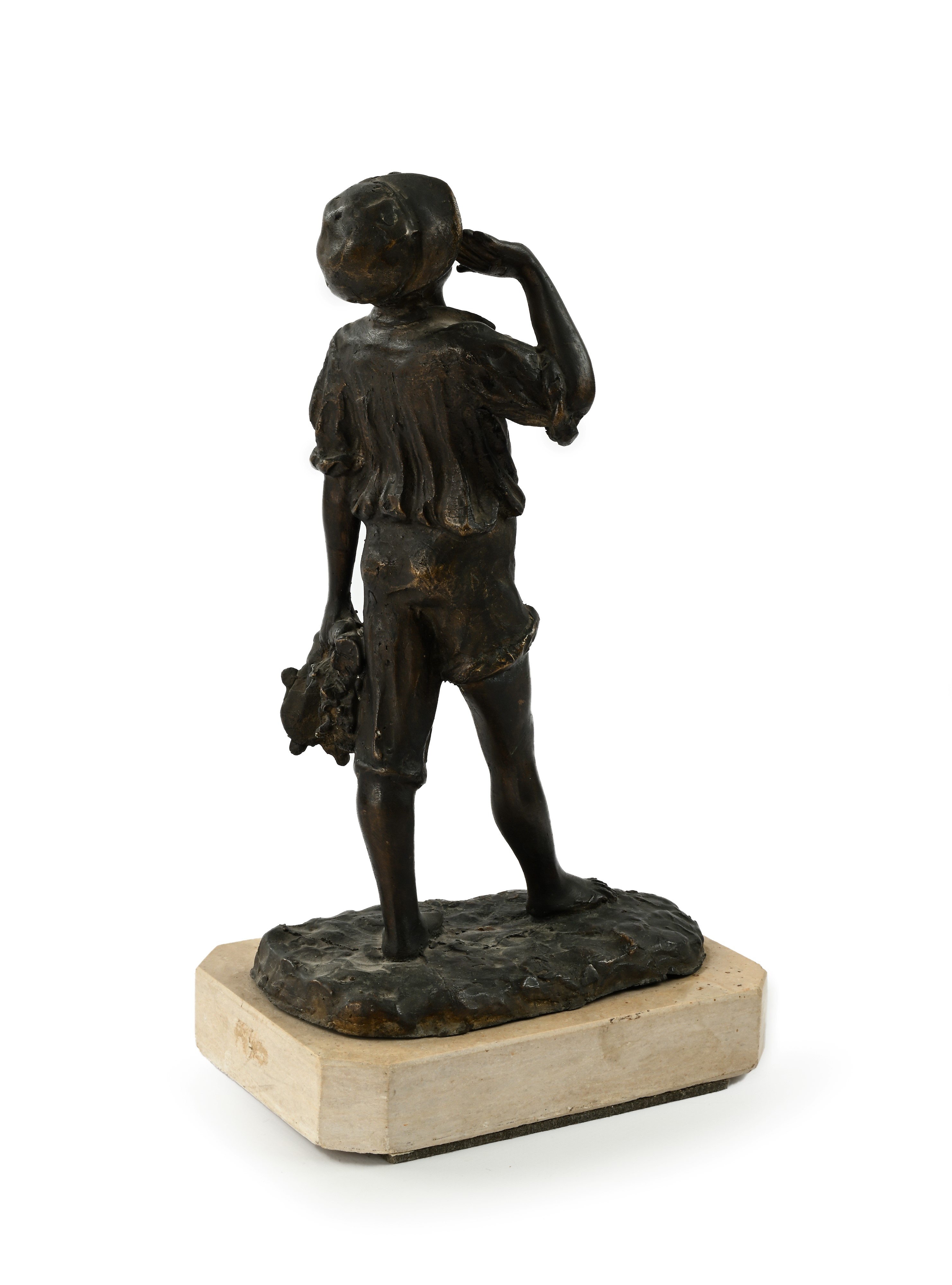 Fonderia Napoletana del XX Secolo - Lo strillone (bronzo brunito)