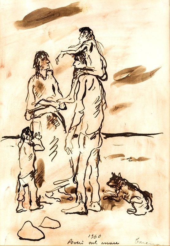 Felice Carena - Poveri nel Mare