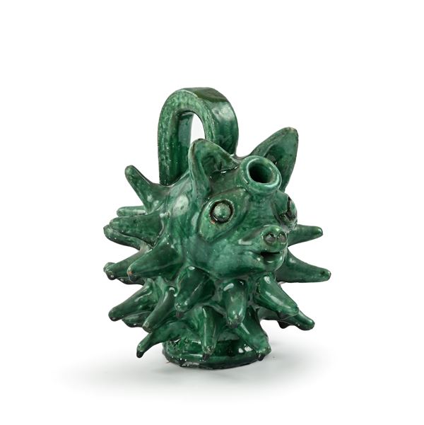 "Porrone a riccio" in ceramica di Seminara, Calabria XX secolo