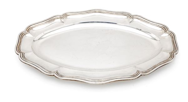 Vassoio ovale in argento