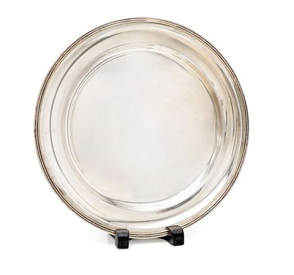 Piatto circolare in argento 800/000