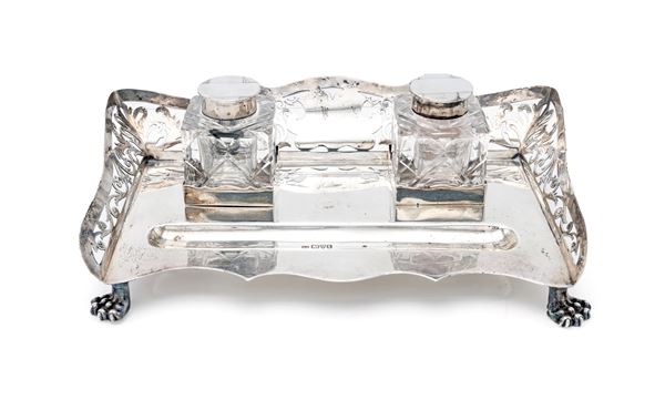 Calamaio in argento 1905, Chester  - Auction Antique and Modern Silver | Silver Treasures: Cult and Collecting - Casa d'Aste Arcadia